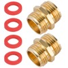 2 Pack 3/4 Inch Brass Garden Hose Adapter Male to