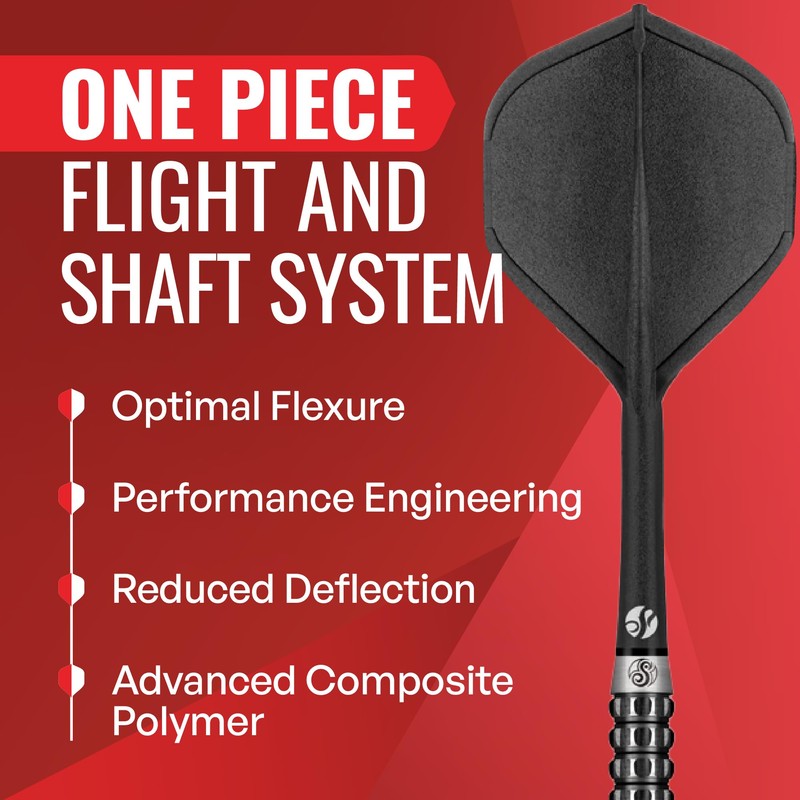 Shot! Darts Flight Deck One Piece Dart Flight and Shaft
