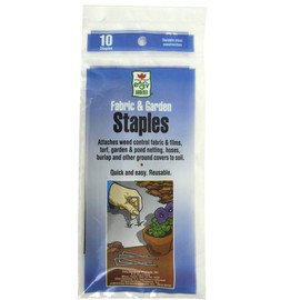Fabric & Garden Staples Commercial Grade Attaches Landscape Fabric, Netting, and Outdoor Lighting to Soil (4.5 inches x 1 inch) 14 Gauge Garden Staple, 10 Staples