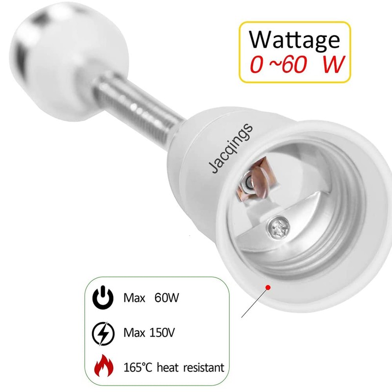 E27 Light Socket Extender Adapter, 15 CM/5.9 Inch Light Bulb