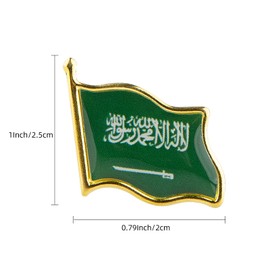 Saudi Arabia Country Flag Brooch Shirt Hat Backpack Jewelry Accessories Decoration Party Christmas Gift