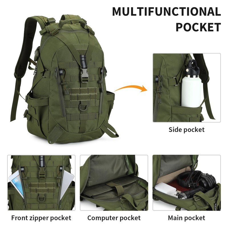 HUNTVP Military Backpack 30L Hiking Backpack Men's German Army Backpack