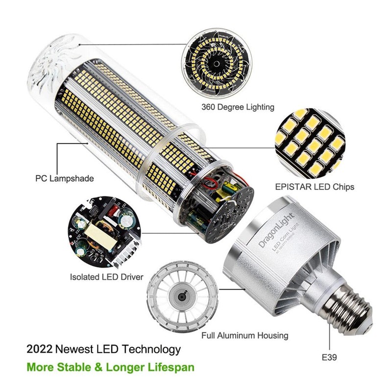 DragonLight 240W Commercial Grade Corn LED Light Bulb (1000 Watt