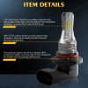 SHENKENUO LED Headlight Kit 9005 H1 Combo 6000K Bulb for