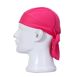 Sweat Wicking Beanie Cap Hat Skull Cap Pirate Hat Bandana Head Wrap for Men and Women Hot Pink