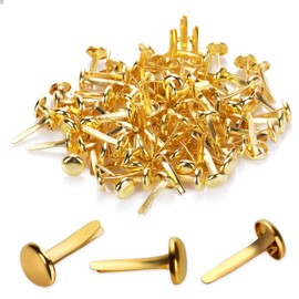 100PCS Brads Paper Fasteners Brass Brads Round Fasteners Mini Metal Brads for Kids Craft Art Crafting School Project Brass Fasteners Decorative Paper Decoration Scrapbooking DIY Supplies