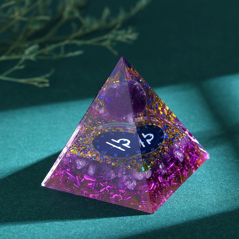 XIANNVXI Libra Pyramid Amethyst Stone Crystals Gemstones Large Pyramids Zodiac