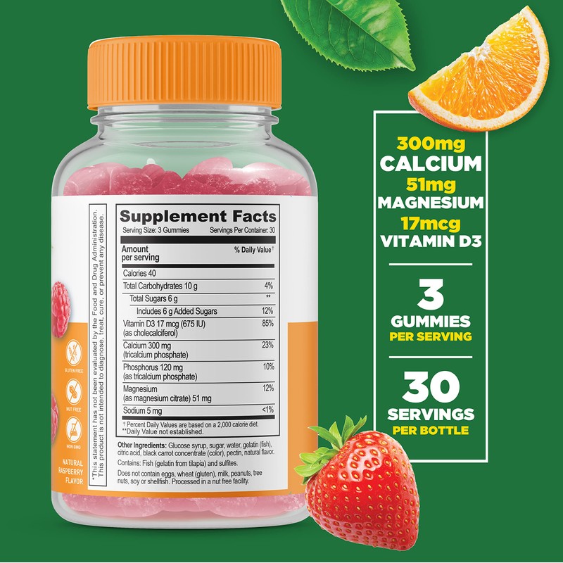 VitaWorks Lifeable Probiotic 2 Billion CFU + Calcium Magnesium, Gummies