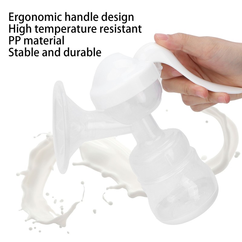 Portable Manual Breast Pump Single Hand Breast Pump Plastic Breastfeeding