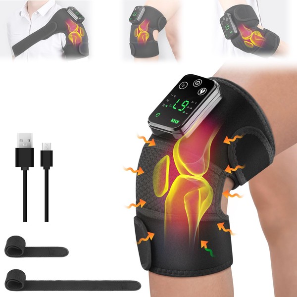 Vicloon Heated Knee Massager, Heated Knee Support with Vibration Massage,