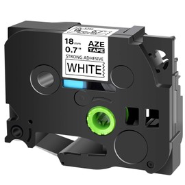 Cruxer Compatible for Brother TZE S241 18mm 3/4" Extra-Strength Adhesive Label Tape Black on White for PTD400 PTD450 PTH110 PTD400AD PT Cube 710BT PT-1880C PT2030 PTE550 PTP750 Label Makers, 1-Pack