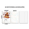 TIRYWT Pizza Party Birthday Invitations, Fill-In Style Birthday Party Invitations
