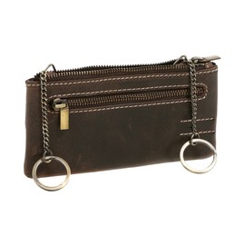 Keycase extra big LEAS, Genuine Leather, dark brown - ''LEAS Vintage-Collection''