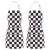Ohocut 2 Pack Checkered Kitchen Apron, Black White Checkerboard Aprons