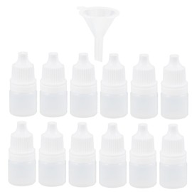 CIYODO Travel Toiletries Bottles 12pcs Refillable Squeeze Bottles Essential Oil (3ml White)