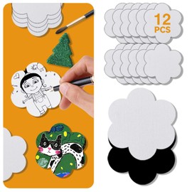 GENE4GLORY 12 Pack Magnetic Canvas Boards for Painting, Artist Blank Canvas Boards for Painting- Oil & Acrylic Painting Canvas Panels(Flower)