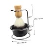 FRCOLOR 3 Sets Ergonomic Shaving Brush Bowl Metal Shaving Cup