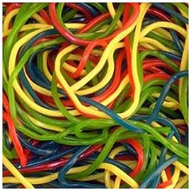 Smarty Stop Licorice Laces Gummy Candy (Rainbow, 2 Pound (Pack of 1))