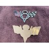 American 2 EA METAL CHROME V8 EMBLEM WITH AMERICAN FLAG