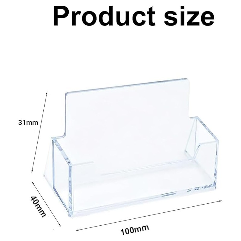 BRITECO 2 PCS Clear Acrylic Business Card Holder Stand –
