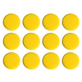 GroveEss 12 PCS Round Painting Sponges,Soft Artist Watercolor Sponges Multi-Purpose Synthetic Sponges for Painting Pottery Art Craft Clay Face Painting (Yellow)