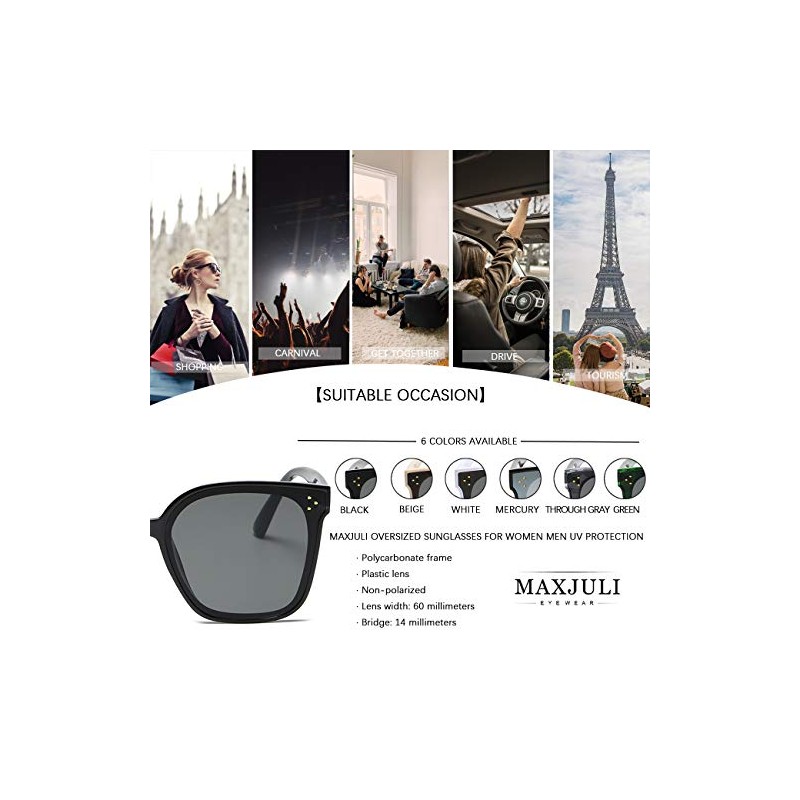 MAXJULI - Gafas de sol de gran tamaño para mujer