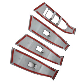 TOTMOX Carbon Fiber Door Armrest Window Lift Switch Panel Cover Trim, Carbon Fiber Car Front and Rear Doors Armrest Window Control Switch Decoive Frame, 2023 Compatible with Mazda CX-50