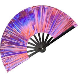 Clack Fans for Drag Queen Shows - 13" Foldable Large Hand Fans for Women with Loud Popping Clapping Sound - Perfect for Boots on The Ground Line Dancing Dance Rave EDM Festivals