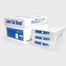 Prepunched Paper Alliance Laser Cut Sheet 5 Hole Left Side Punch 8.5 x 11 inch, 20 lb, 92 Bright, 500 Sheets
