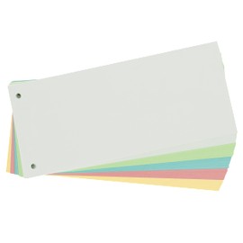 Limit Punched Cardboard Divider Strips 180gsm 5 Colours Pack of 100 240 x 105 mm