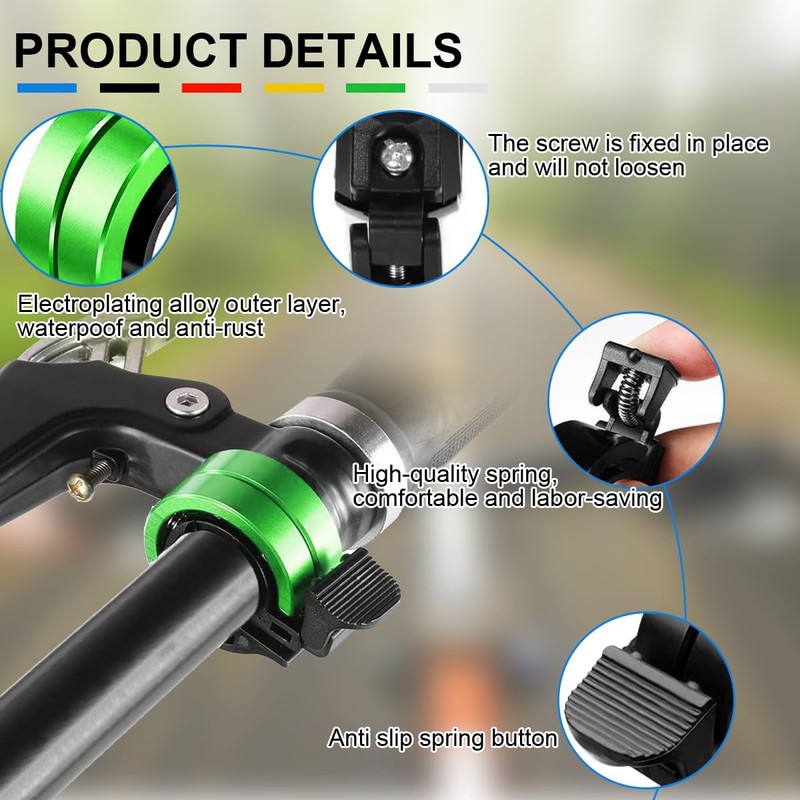 Ruayia Innovative Aluminium Alloy Bicycle Bell Mini for Mountain Bikes,