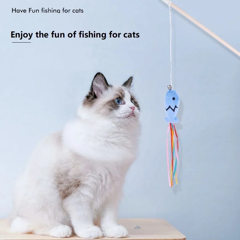 Cat Toy Wand Interactive – Fashion Cat Wand Toy Natural