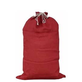 Large Santa Sack, Jute Sack, Christmas Sack, Christmas, Winter, Jute (Red, 115 x 80 cm)