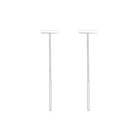 Elli Earrings Ladies Ear Hanger Pull-Through Rod Geo Trend in 925 Sterling Silver