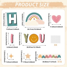 Boho Positive Bulletin Board Set I Am So Glad You Are Here Classroom Decorations Inspirational Paper Cutouts for Motivational Back to School Nursery Chalkboard Home Wall Door Decor Teacher Supplies