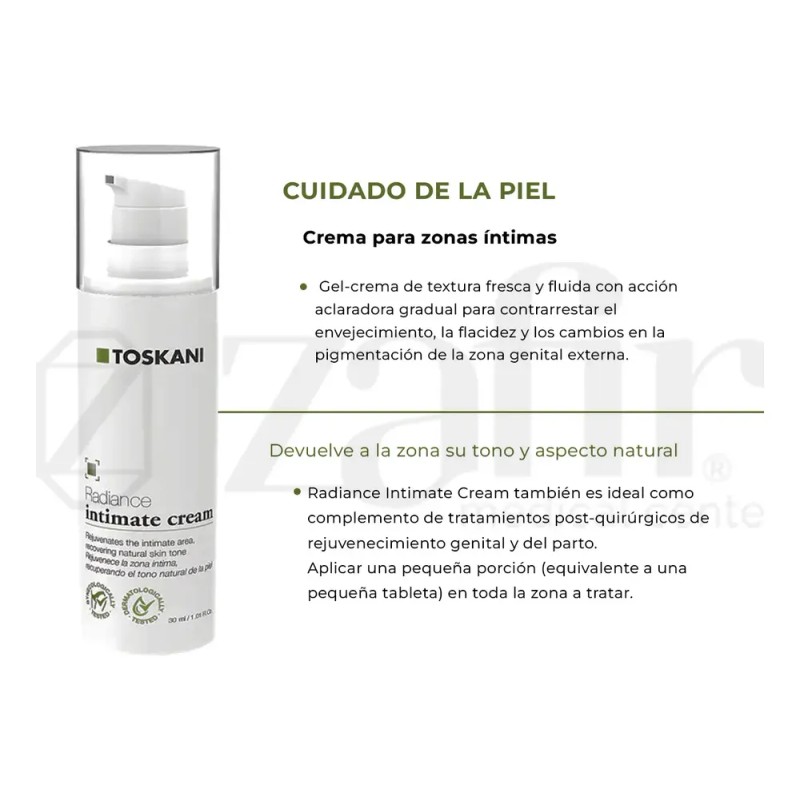 Crema Aclarante Toskani Intimate Cream Zonas Intimas
