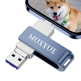 MUXXUE USB Stick i Phone 128GB, i Phone USB Stick 3 in 1 Speicherstick i Phone, USB Stick für i Phone,i Pad,OTG Android Handy,PC mit iOS,USB,Type C,Micro-USB，Fotos/Videos mit einem klick kopiert