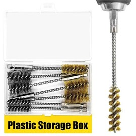 Bore 보어 브러시 세트 스테인리스 황동 304 스틸 드릴 청소 와이어 Bore Brush Set Stainless Bronze 304 Steel Drill Cleaning Wire [Picture Color]