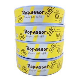 Ropassor Diaper Pail Refill Bags for Genie Complete/Expressions & Muchkin Step Diaper Pail (1120count) 4 Packs, 7-Layer Odor-Absorbing Disposable Diaper Poop Bags, Baby essentials