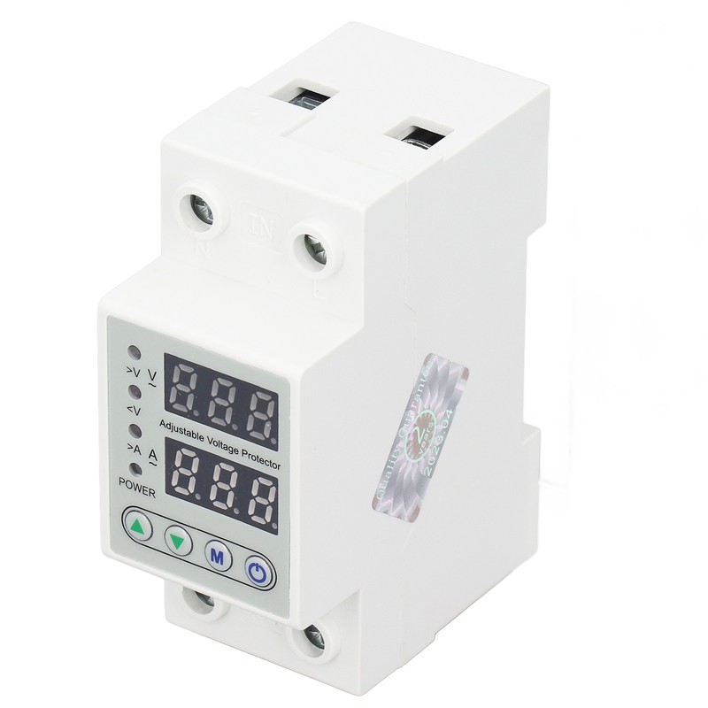Digital Display 2P Voltage Protector Automatic Reset Under Over Voltage