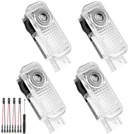 Kairiyard Pack of 4 Door Lighting Logo Projector, Logo Entry Lighting, Car Door Projector Light Accessories for A1/A3/A4/A5/A6/A7/A8/Q2/Q3/Q5/Q7/Q8/TT/R8