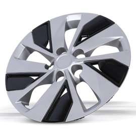 AUTOFREE One Piece of 16 Inch Silver&Black Lacquer Hubcap for 2019-2025 Nissan Altima, Snap on Design Replacement Wheel Rim Cover Fit for Steel Wheels, 16” Silver&Black Lacquer 1 Piece