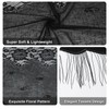vimate Black Triangle Shawl Headscarf -Ladies Lace Floral Thin Fringe