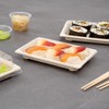 Restaurantware Pulp Tek 6.5 x 4.5 Inch Small Sushi Trays