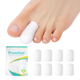 Promifun Toe Cap Union Protector, 6 Pack Toe Protectors for Men and Women - Cushion, Protect and Relieve Missing or Ingrown Toenails, Corns, M