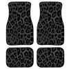 FUIBENG Black Leopard Auto Front & Rear Floor Mat for