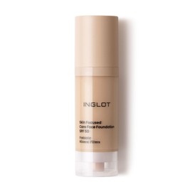Inglot Illuminierende Foundation mit Hautpflege-Vorteilen | Sonnenschutz | Vegane Formel | Skin Focused Care Gesichtsfoundation SPF 50 | 30 ml 304 Classic Beige