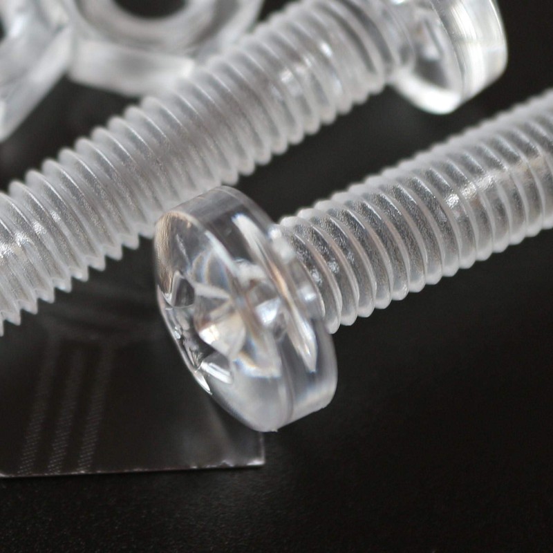 Pack of 60 Transparent Clear Plastic Acrylic M5 x 30mm