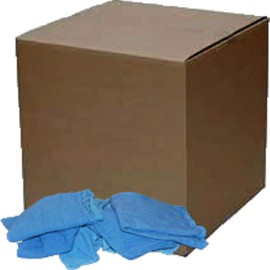 Angel-in-Armor Blue Surgical Towels (24"x16") – 25lb Bulk Box of 100% Cotton Cleaning Rags – Low Lint Reclaimed Huck Towels for Medical, Shop, Auto, and Commercial Use
