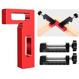 Zeyfon Corner Clamps for Woodworking - Durable & Versatile 90 Degree Right Angle Clamps, 5.5 x 10cm Aluminum Positioning Squares with 4 C-Clamps for Cabinets, Frames, and Drawers (3 Pcs)